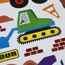 Digger building construction truck car stickers wall decals kids bedroom di