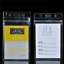 10 x Vertical Solid Vinyl Clear ID Card Badge Holder Case-Cover Sleeve Australia