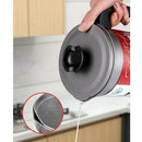 1.7L Grease Container with Strainer Non-stick Coating Grease Strainer Can