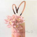 1pc Heart Pattern Happy Birthday Acrylic Cake Topper Wedding Cupcake Topper Kw