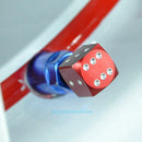 4x Aluminum Alloy Dice Style Car Tire Tyre Wheel Valve Stem Caps Dust Covers Red