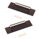 2x Rosewood Bridge Bone Saddle Nut Replacement For 3 String Cigar Box Guitar