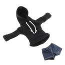 1:6 Scale Fashion Long Sleeve Hoodie and Short Pants For Blythe BJD Baby Girl
