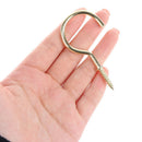 2Pcs 1/2 Inches Brass Plated Cup Hooks Shouldered Screw Hanging Hat Peg HanSEAU
