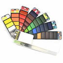 42 Colors Pigment Paints Set Solid Watercolor With Waterbrush For Drawing P M8J7