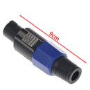 2pc Speakon Male Plug Speaker 4 Pole Conductor Audio Cable Connector  LJ