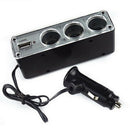 3 Way Multi Socket Car Cigarette Lighter Splitter Usb Plug Charger Dc 12V/24V ME