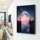 Diamond Painting Canyon Moon Phase Full Round Drill Wall Picture 30x40cm
