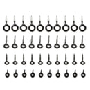 40pcs Fishing Rod Eye Ring Guides Replacement Single Leg Guides for Raft Rod,