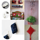 White Plastic Decorative Wall Hook Rack Coat Hat Hanging Rack for Bathroom
