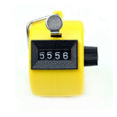 Yellow Digital Hand Held Tally Clicker 4 Digit Number Clicker Counter