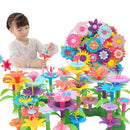 98pcs Flowers Building Garden Blocks Set Educational Stacking Girls Pretend Play