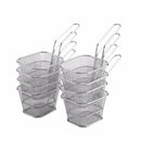 8Pcs Mini Fry Baskets Stainless Steel Fryer Basket Strainer Serving Food Pr