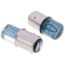2Pcs/set BA15D 1157 24LED 1157 Blue Silicone Brake Steering Flash Car Light -OZ