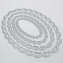 4PCS Oval Cutting Dies Stencil For DIY Scrapbooking Embossing Decor Craft