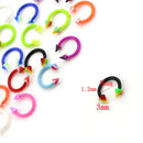 20Pcs/Set Curved Barbell Acrylic Nose Rings Hoop Jewelry Cartilage Piercing OZ