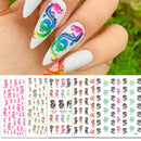 5 Sheets Waterproof Punk Dragon Decals Adhesive Nail Stickers Manicure Nail Art