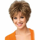 Fashion Wig Short Haircut Curly Color Gradient Wigs Short Human Hair Synthe