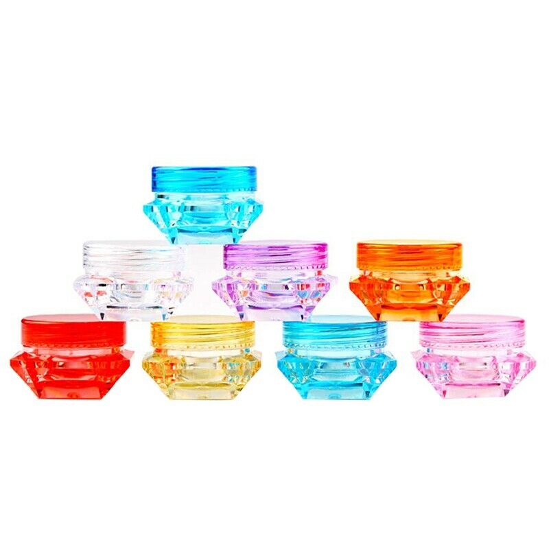 Cosmetic Sample Container Plastic Clear Cosmetic Pot Jars with Screw Cap Li N3N9