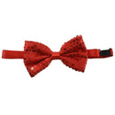 Sequin Bow Tie Dickie Bow Fancy Dress Dance Wear Red Party