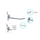 25pcs 2 Inch Supermarket Shelf Display Hanger Plating Metal Pegboard Hooks