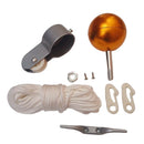 11m/36ft Flag Pole Parts Repair Kit Cleat Truck Pulley Hardware for Courtyard