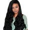 Black Curly Wavy Brazilian Remy Human Hair Body Wave Lace Front Human Hair Wig D