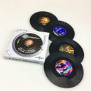 4pcs Retro Vinyl Record Coasters Cup Drinks Holder Mat Tableware Placemat