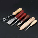 6 Pieces Leather Working Tools and Supplies Prong Punch Edge Beveler, Perfect