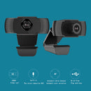 1080P Full HD Web Camera 360 Rotating USB Webcam with Built-in Microphone For PC