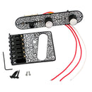 Metal Carving Electric Guitar Saddle Bridge Pickup Slot Set for Telecaster