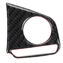 2Pcs Car Steering Wheel Button Switch Panel Cover Trim Decoration Carbon Fi