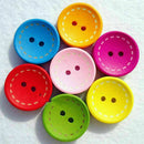 100pcs 2 Holes Round Wood Mixed Button Cloth Sewing Scrapbook New DIY Craft