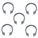 60Pcs Steel Mixed Nose Lip Eyebrow Tongue Belly Bar Ring Body Piercing Jewelry