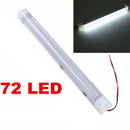 72 LED 12V Car Interior White Strip Lights Bar Lamp Van Caravan ON OFF Swi VON