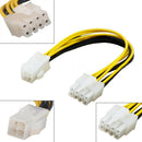 4-Pin to 8-Pin ATX Motherboard CPU Power Supply Adapter Converter CableB.kz