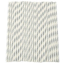5X(Pack of 25 19.7cm Paper Drinking Straws Stripe for Party Wedding Suppli J9G3)