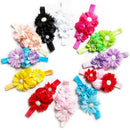12 Colors Baby Girls Flower Hairband Chiffon Children Headband Hairdress A