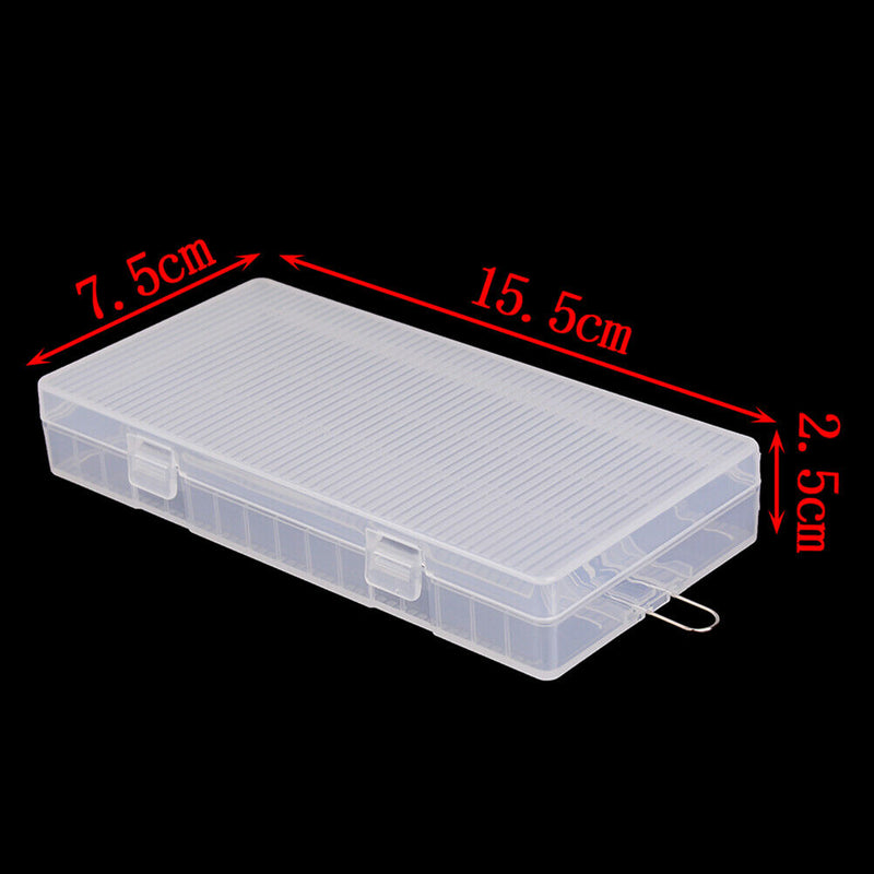 Battery holder case 18650 PP battery storage box with hook holder hard  caseOZ