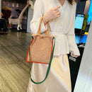 Plush Women Shoulder Crossbody Bag Hit Color Fashion Handbag (Light Brown)