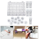 30Pcs Plastic Domestic Sewing Machine Bobbin Spools & 11/12/14/16/18 Sewing