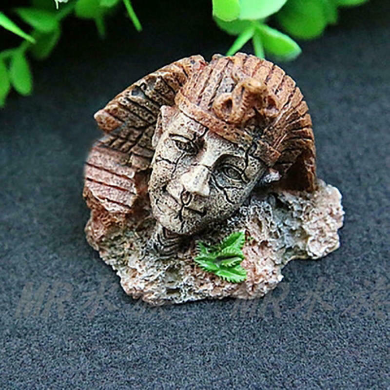 Egyptian Pharaoh Pyramid Sphinx Aquarium Ornament Fish Tank Decoration Hide Cave
