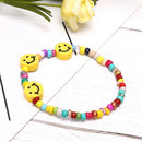 Boho Fashion Smile Face Bracelet Colorful Beads Bangle Women Charm Jewelry GifJR