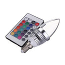 E14 3W RGB LED 16 Color Changing Candle Light Lamp Bulb + Remote Control Kit