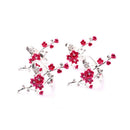 Exquisite small red flower napkin buckle table napkin ring alloy napkin ring Hn