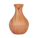 130ml Wood Grain USB Air Mist Humidifier Essential Oil Diffuser Brown
