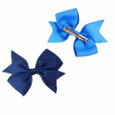Ribbed Tape Swallowtail Bow Children's Hairpin Baby Hair Clip Headdress FHA