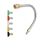 Copper Car Washer Spray  Curved Extension Rod Lance Nozzle Tip Set 1/4''