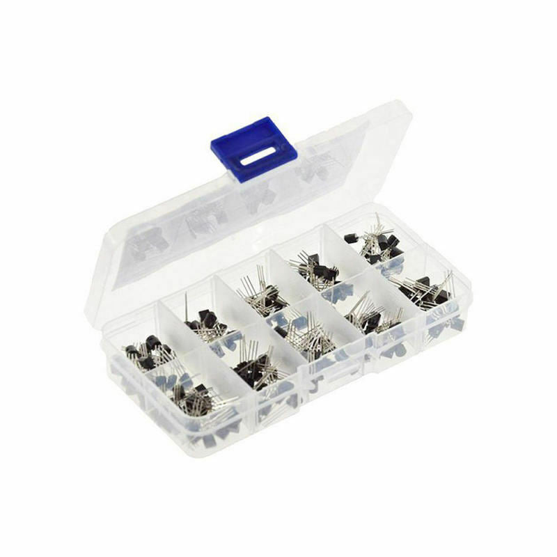 200PCS 10Types TO-92 In-line Transistor Box NPN TO-92 PNP BC337 2N2222 S8050