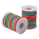 100m Rainbow Colourful Elastic Cord 1mm Thread Stretch String Craft DIY Jewelry
